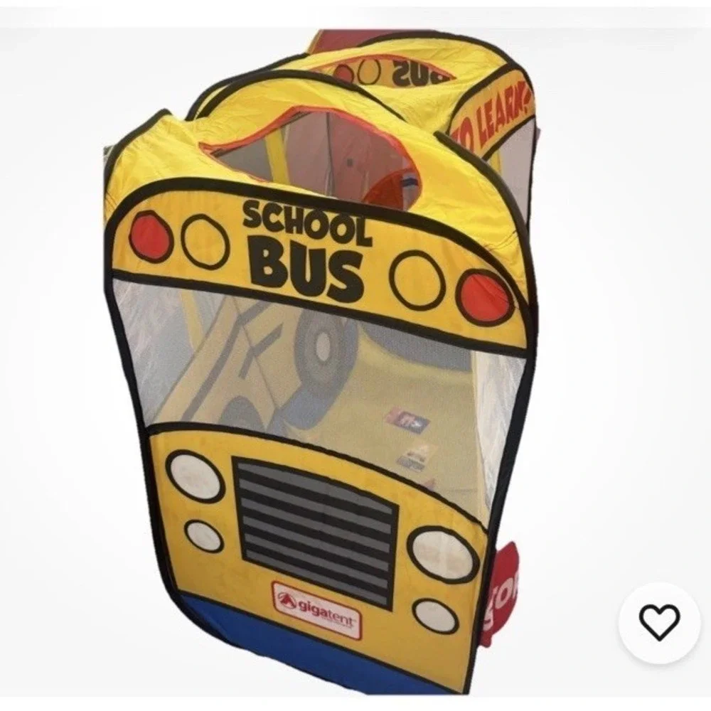 School Bus Pop Up Play Tent By Gigatent for Kids Boys & Girls Indoor Outdoor NEW